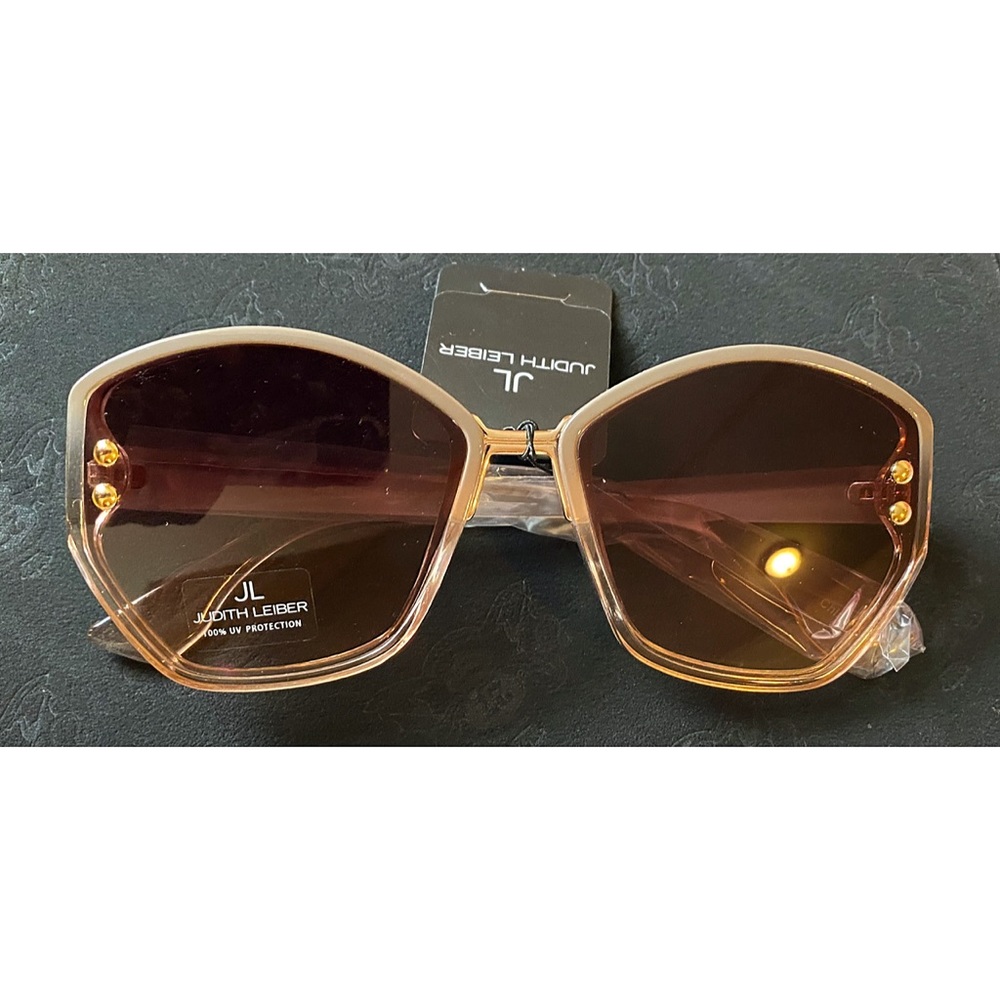 JL Judith Leiber Blush Pink | Cream Sunglasses - Picture 6 of 12